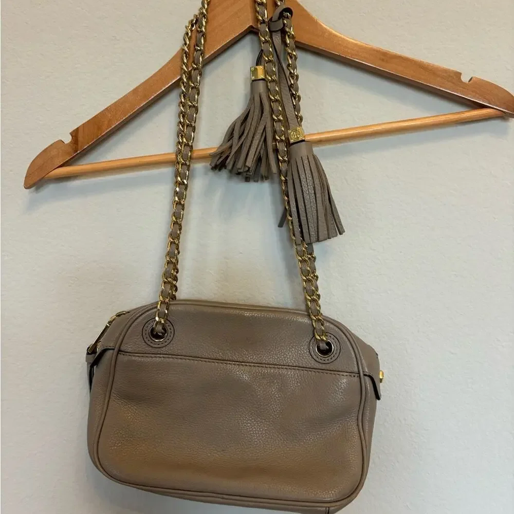 Tory Burch Thea Chain Crossbody Purse Taupe